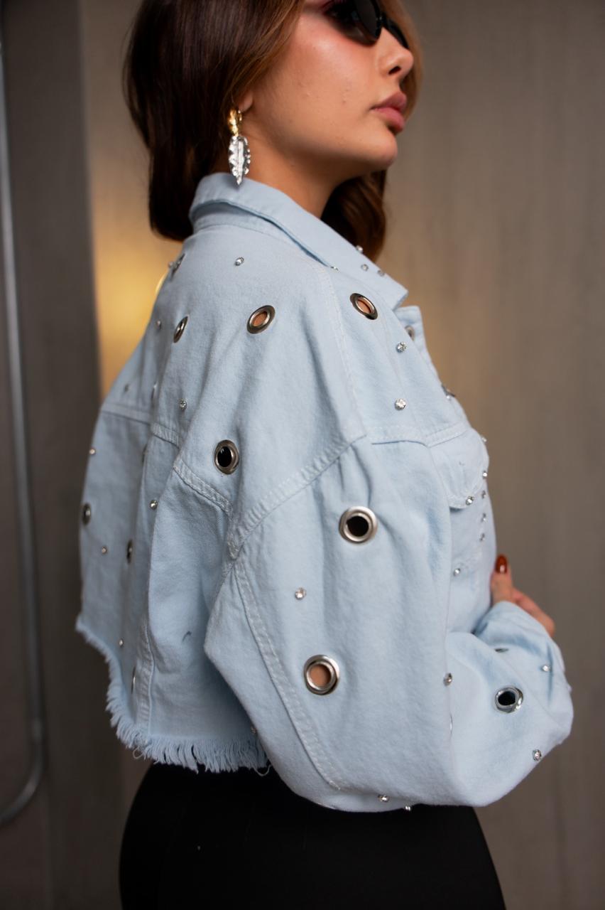 Chaqueta Denim Agujeros