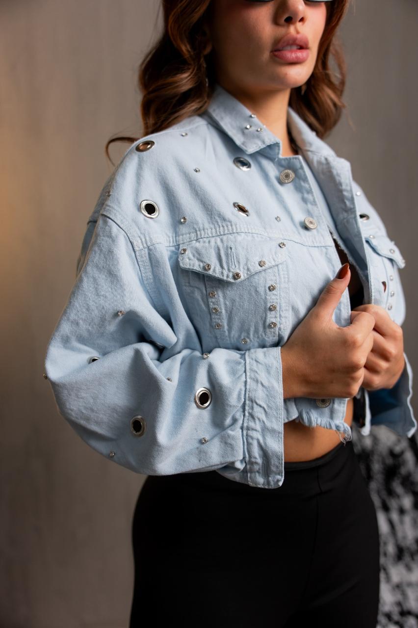 Chaqueta Denim Agujeros